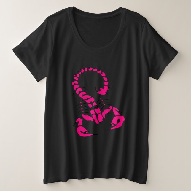 Rosa giftiger Skorpion sehr giftiges Insekt Große Größe T-Shirt (Design vorne)