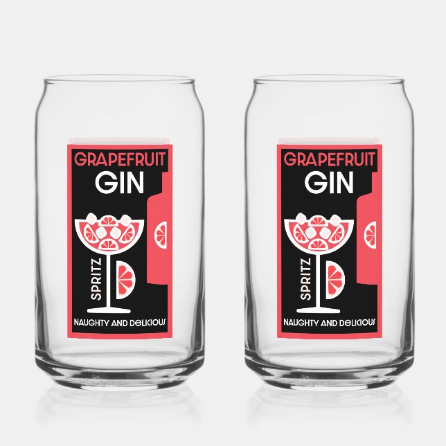 Rosa Gin Dosenglas (Vorderseite)