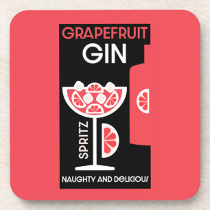 Rosa Gin Getränkeuntersetzer