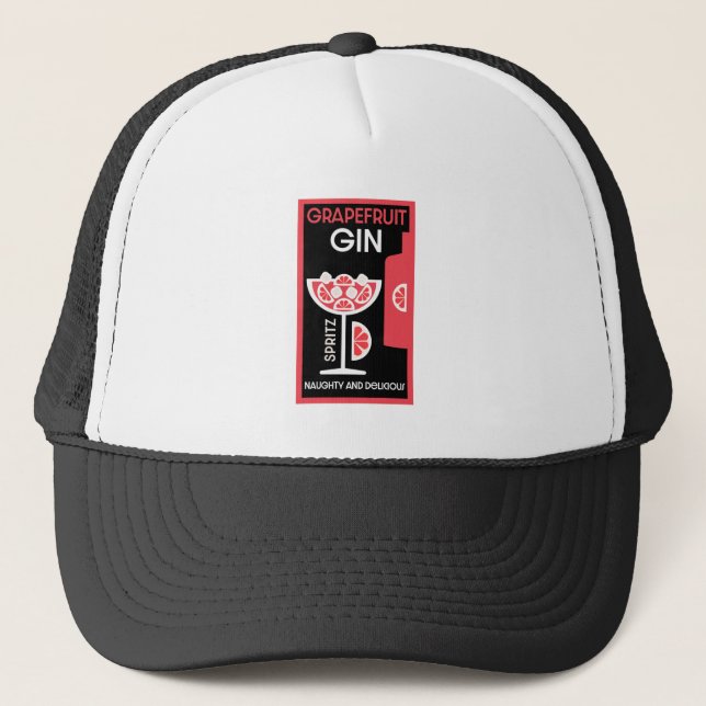 Rosa Gin Truckerkappe (Vorderseite)