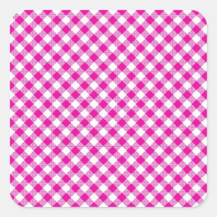 Rosa Gingham Background Square Sticker