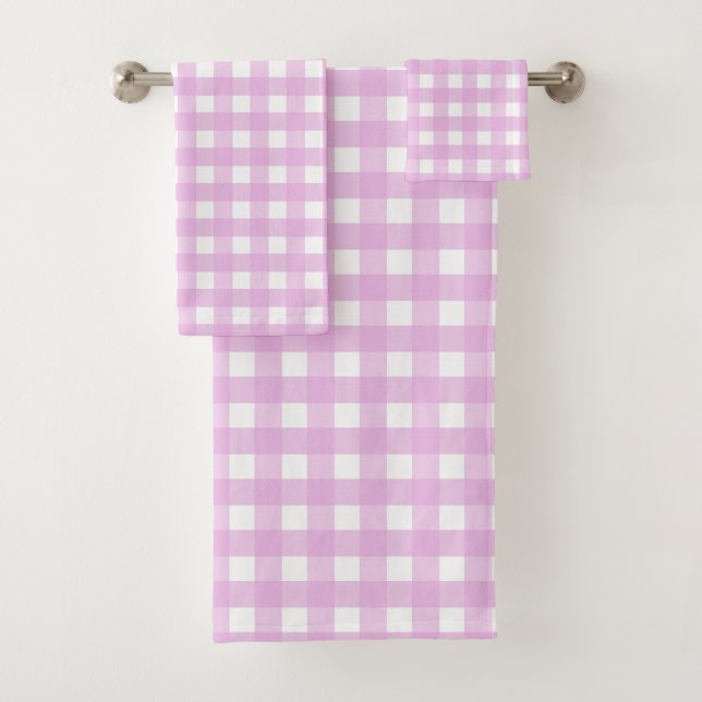 Rosa Gingham Badhandtuch Set (Insitu)