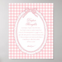 Rosa Gingham Coquette Schleifen Windel Gedanken Ba