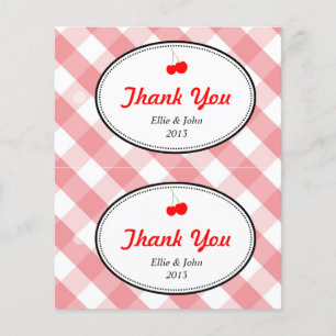 Rosa Gingham-Dame Hochzeitsgeschenk-Tasche hängen  Flyer