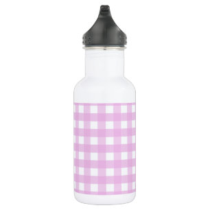 Rosa Gingham Edelstahlflasche