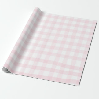 Rosa Gingham einfache kleine Karos Karomuster Verp Geschenkpapier