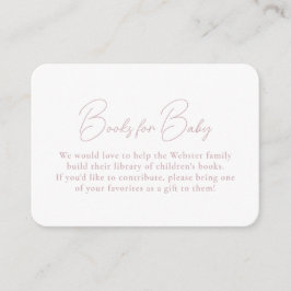 Rosa Gingham einfache niedliche Bücher für Babydus Begleitkarte