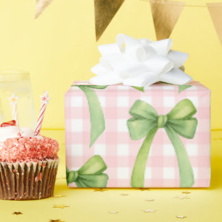 Rosa Gingham-Geschenkpapier Geschenkpapier
