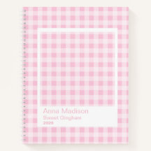 Rosa Gingham großer transparenter Rahmen