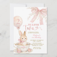 Rosa Gingham-Hasen-Mädchen-Geburtstagseinladung