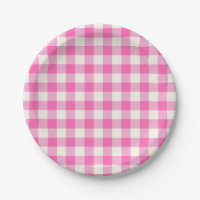 Rosa Gingham-Kariert Cottagecore