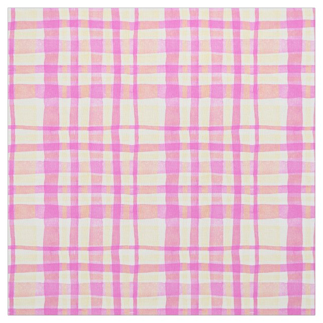 Rosa Gingham karierter Sommer Stoff (Muster)
