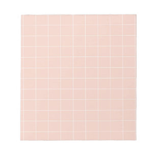 Rosa Gingham Karo Charmantes Stylisches Schreibwar Notizblock