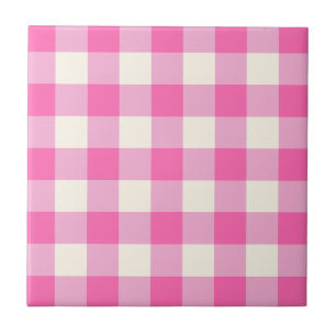 Rosa Gingham-Karo Cottagecore Fliese
