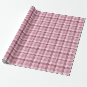 Rosa Gingham-Karo-Karo-Design Geschenkpapier