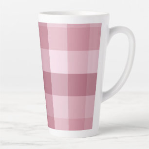 Rosa Gingham-Karo-Karo-Design Milchtasse