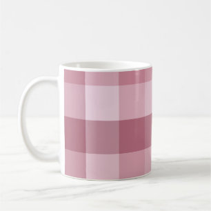 Rosa Gingham-Karo-Karodesign Kaffeetasse