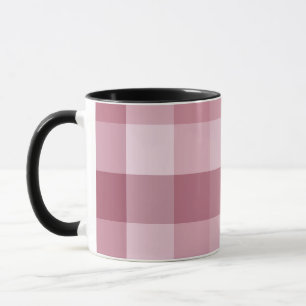 Rosa Gingham-Karo-Karodesign Tasse