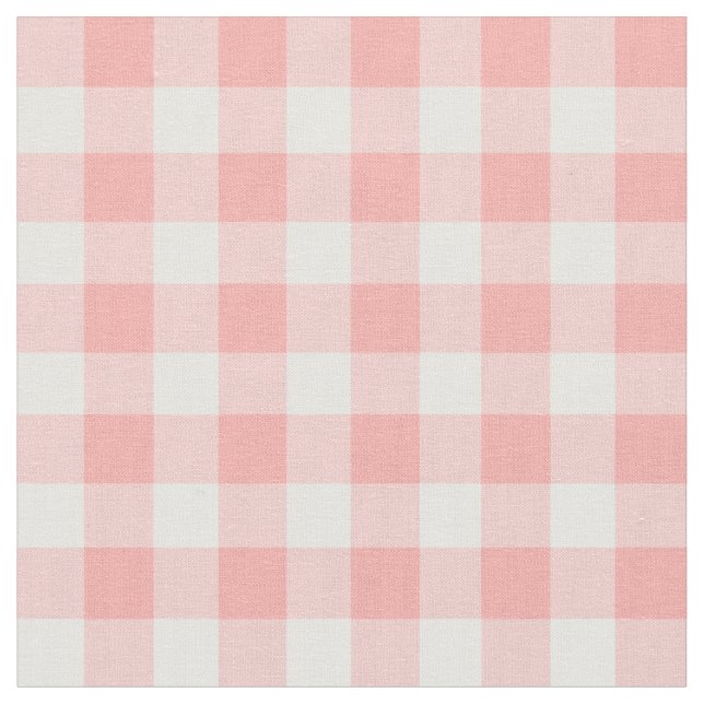 Rosa Gingham Karo Pattern Stoff (Nahaufnahme)