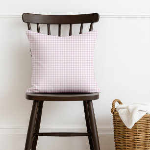 Rosa Gingham Kinderzimmer Kissen
