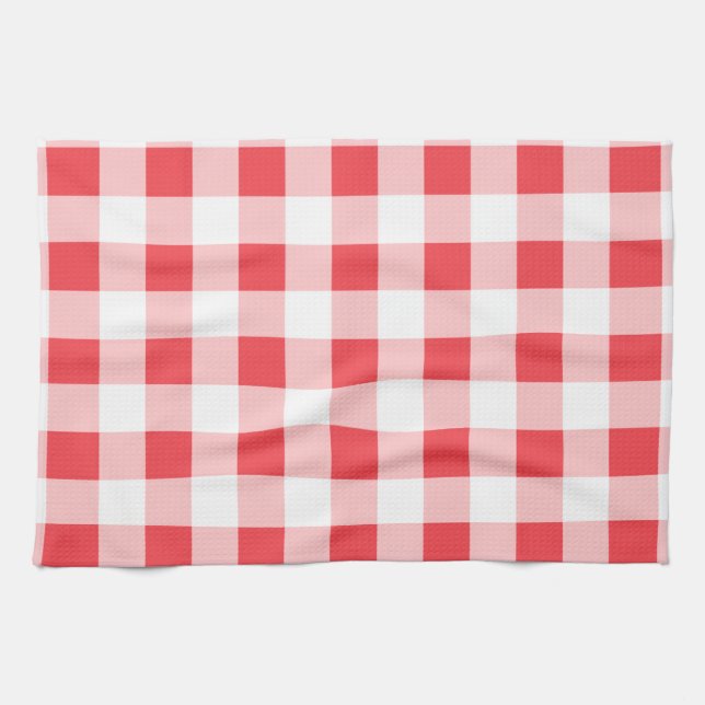 Rosa Gingham-Küchenhandtuch Geschirrtuch (Horizontal)