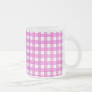 Rosa Gingham Mattglastasse