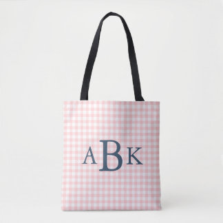 Rosa Gingham-Monogramm