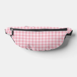Rosa Gingham-Muster Mädchenhaft Kariert Kariert Bauchtasche