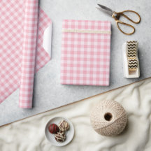 Rosa Gingham-Muster Mädchenhaft Kariert Kariert