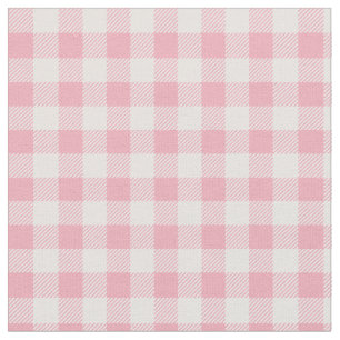 Rosa Gingham-Muster Mädchenhaft Kariert Kariert Stoff