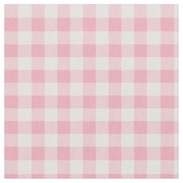 Rosa Gingham-Muster Mädchenhaft Kariert Kariert Stoff (Nahaufnahme)