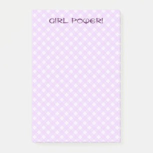 rosa Gingham-Notizen Post-it Klebezettel