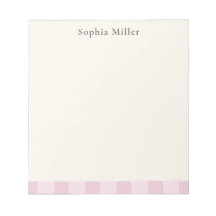 Rosa Gingham personalisiertes Cottage