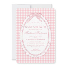 Rosa Gingham-Schmachtlappen-Schleifen-Baby-Party