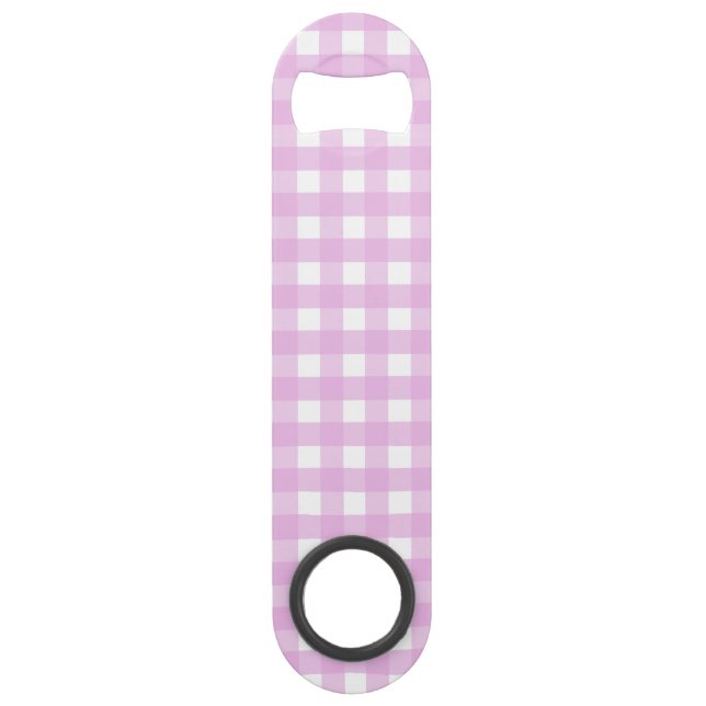 Rosa Gingham Speed Flaschenöffner (Vorderseite)