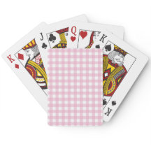 Rosa Gingham Spielkartenspiel