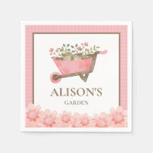 Rosa Gingham Watercolor Garden