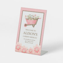 Rosa Gingham Watercolor Garden