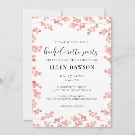 Rosa Gipskraut Blumenkohl Junggeselinnen-Abschied Einladung