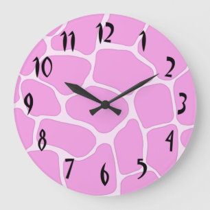 Rosa Giraffe - Uhr der Mauer