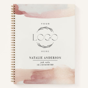 Rosa Girl Rose Gold modern stilvoll Ihr Logo Notizbuch