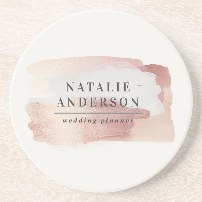 Rosa Girl Rose Gold modern stilvoll und elegant Getränkeuntersetzer (Vorne)