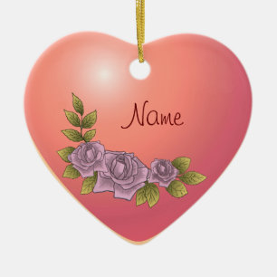 Rosa Girlande Verzierung Keramikornament