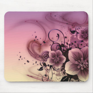 Rosa Girlie Blume Mousepad