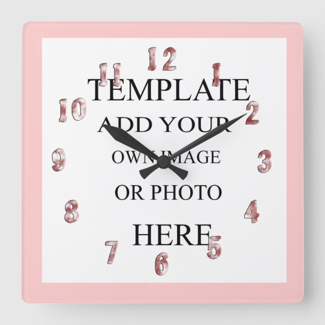 Rosa Girls Foto Decke Wand Uhr Personalisiert (Vorderseite)