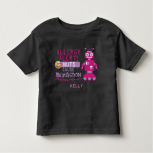 Rosa Girls Robot Nut Allergy Alert Shirt