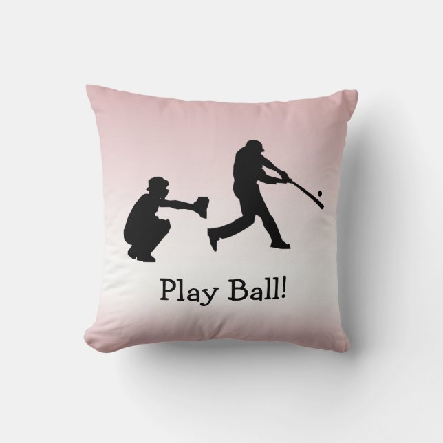 Rosa Girly Spiel-Ball-Baseball trägt Kissen zur (Vorderseite)