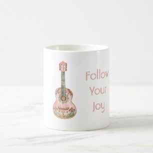 Rosa Gitarre Folge Deiner Freude Kaffeetasse