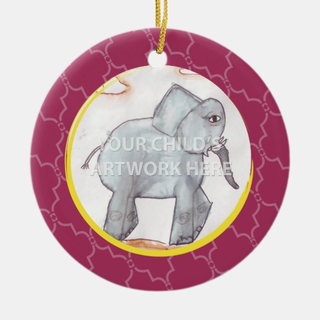 Rosa Gitter-Verzierung $16,95 Keramik Ornament (Vorne)