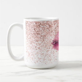 Rosa Glam Glitz Glitzer Lifte Kaffeetasse